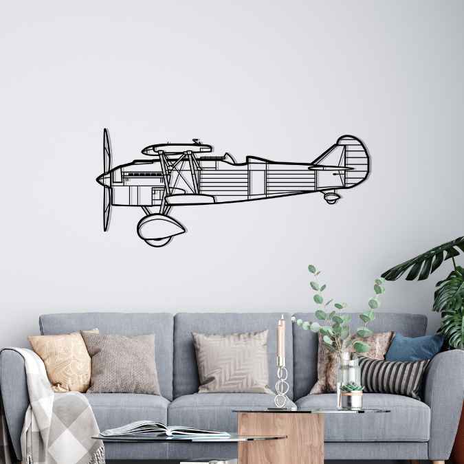 Décoration murale en métal - CR.32 Silhouette aircraftvibes