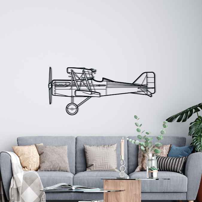 Décoration murale en métal - S.E.5a Silhouette aircraftvibes