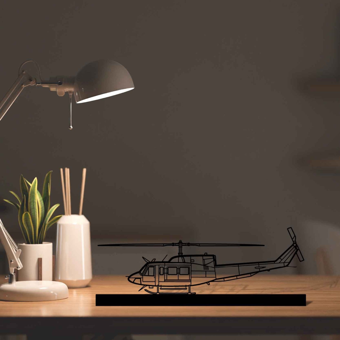 Décoration murale en métal - Bell 212