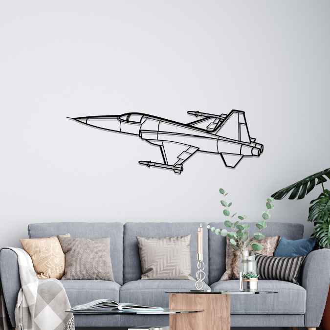 Décoration murale en métal - F-5E Angle aircraftvibes