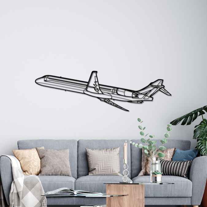 Décoration murale en métal - MD-82 Angle aircraftvibes