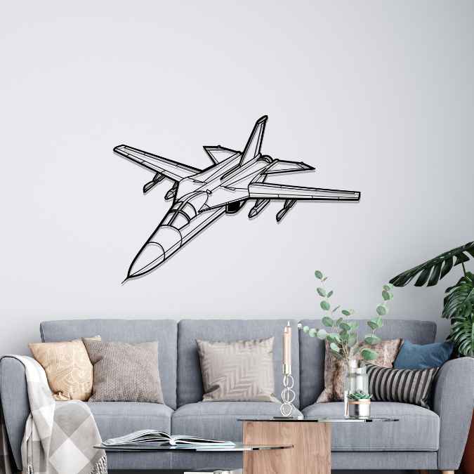 Décoration murale en métal - F-111A Angle aircraftvibes