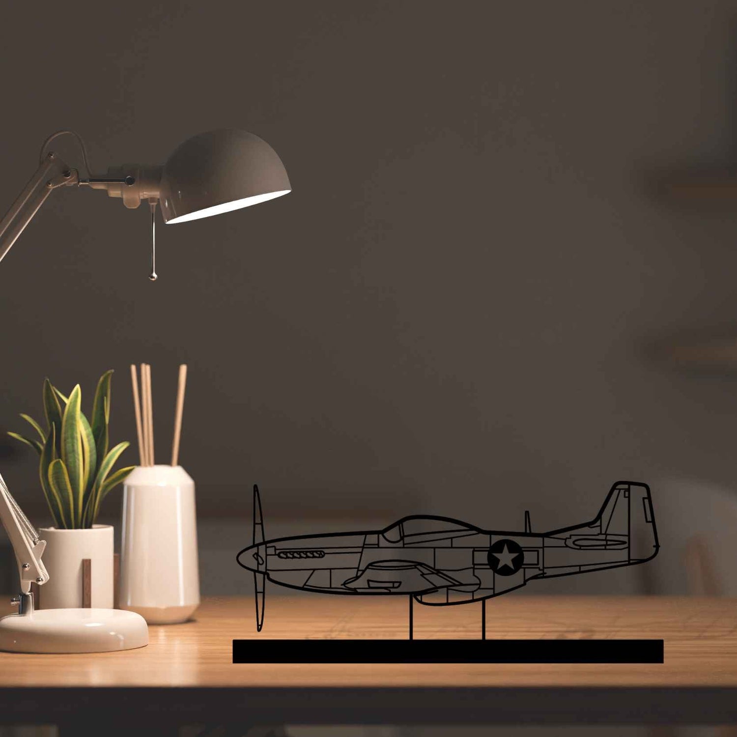 Décoration murale en métal - P-51 Mustang aircraftvibes