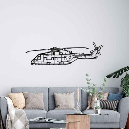 Décoration murale en métal - AW101 Merlin