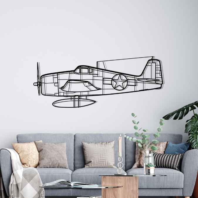 Décoration murale en métal - F6F-3 Hellcat aircraftvibes