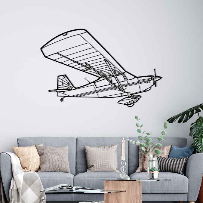 Décoration murale en métal - Citabria Angle aircraftvibes