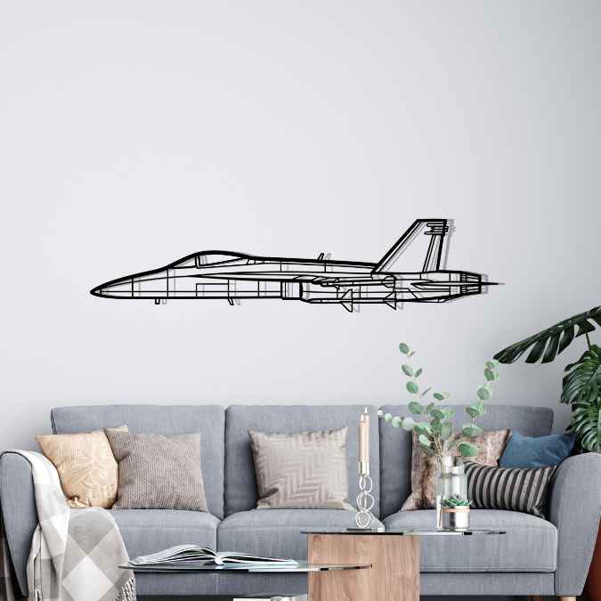 Décoration murale en métal - F/A18-A Hornet