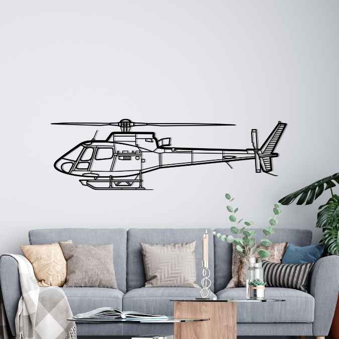 Décoration murale en métal - H125 Silhouette aircraftvibes