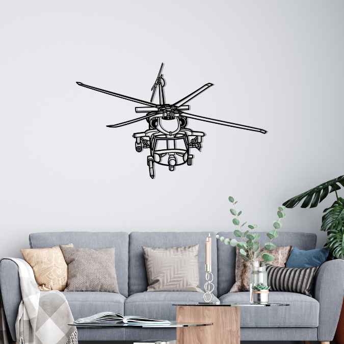 Décoration murale en métal - MH60L DAP aircraftvibes