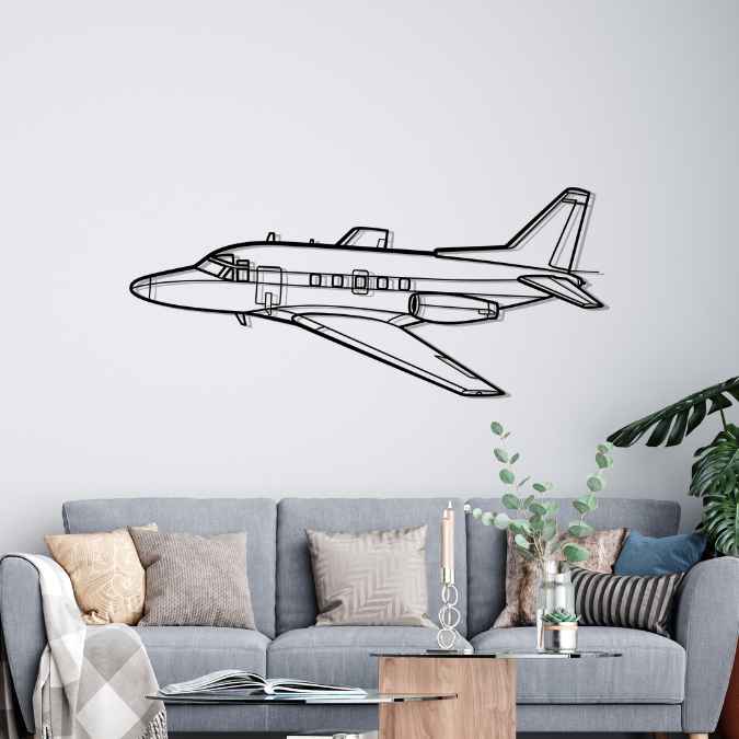 Décoration murale en métal - Sabreliner 75 aircraftvibes