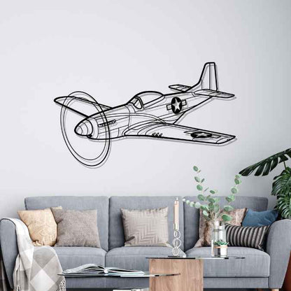 Décoration murale en métal - P-51 Mustang