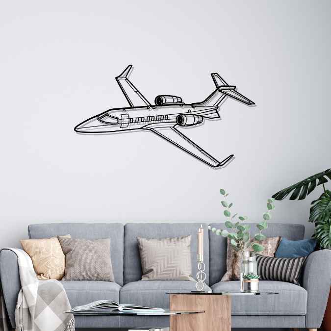 Décoration murale en métal - Learjet 45