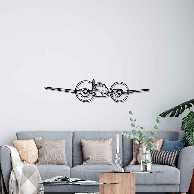 Décoration murale en métal - Twin Bonanza aircraftvibes
