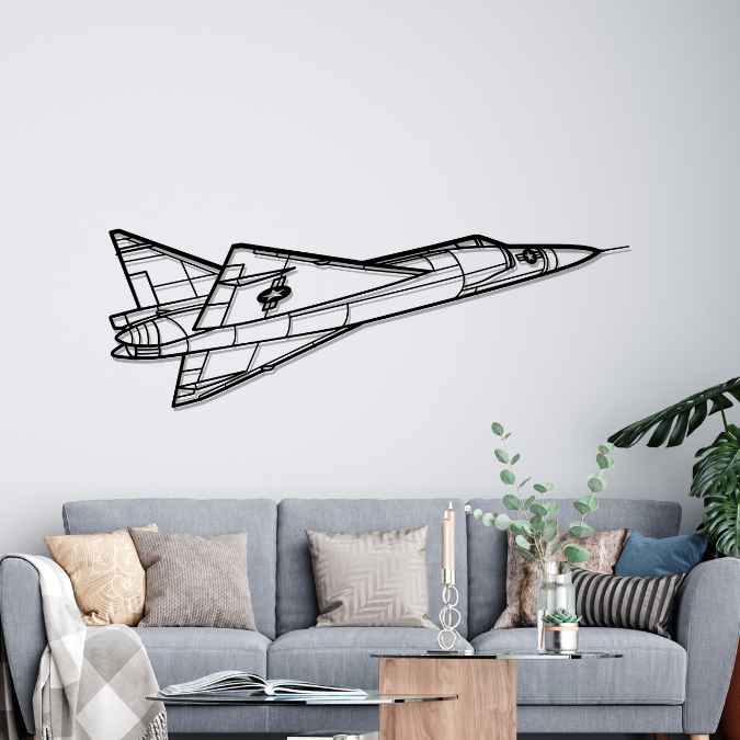 Décoration murale en métal - F-102A Delta aircraftvibes