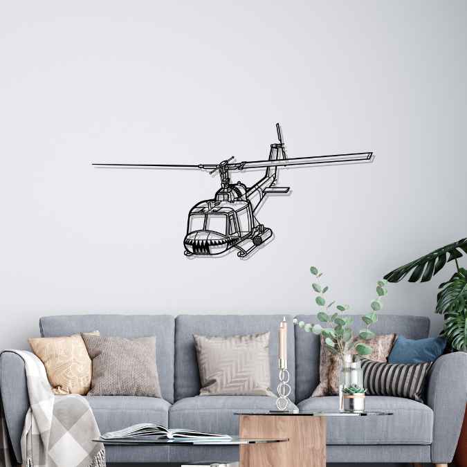 Décoration murale en métal - UH-1 Iroquois