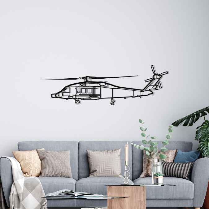 Décoration murale en métal - MH-60 Jayhawk aircraftvibes
