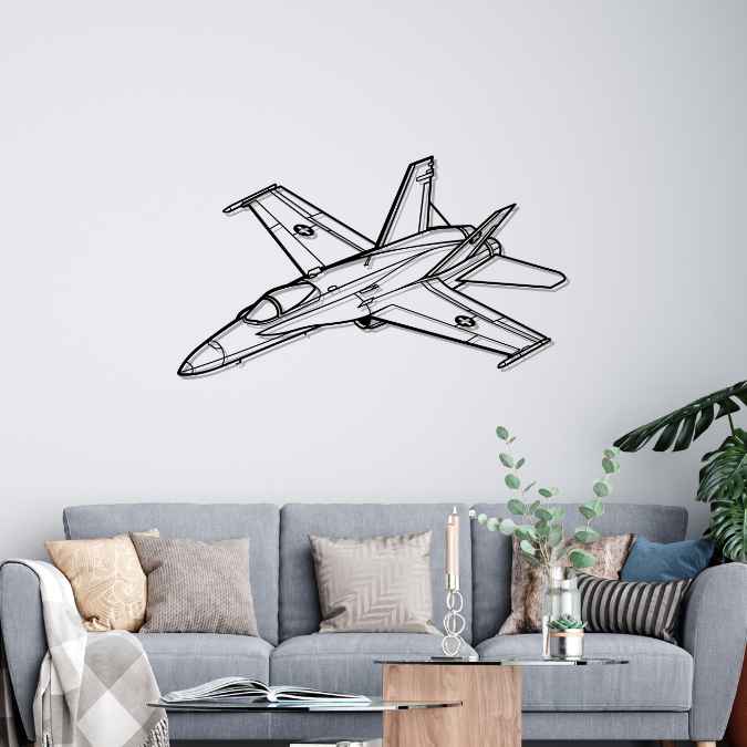 Décoration murale en métal - FA 18C aircraftvibes