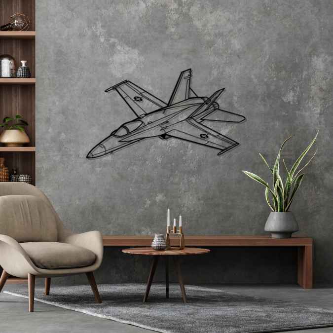 Décoration murale en métal - FA 18C aircraftvibes