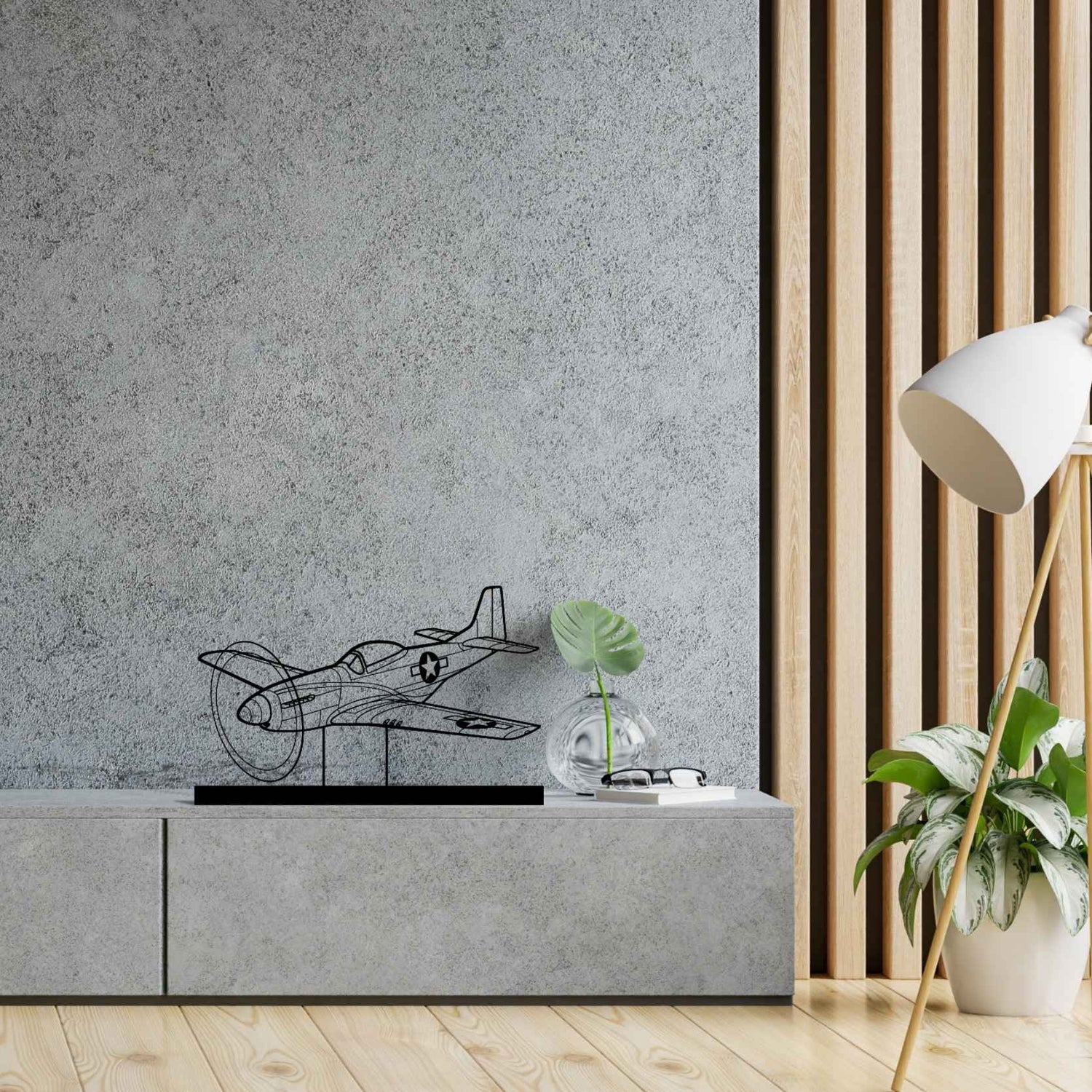 Décoration murale en métal - P-51D Mustang aircraftvibes