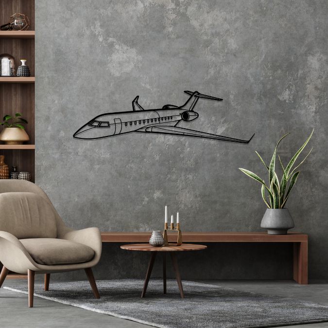 Décoration murale en métal - Global Express aircraftvibes