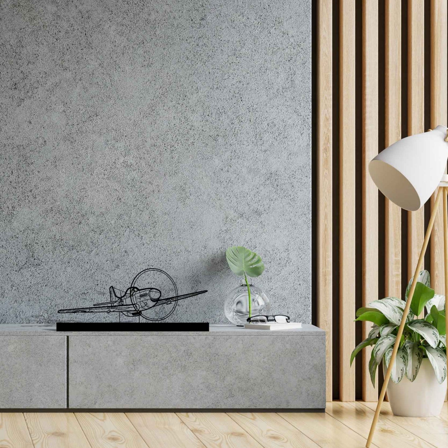 Décoration murale en métal - P-51 Mustang