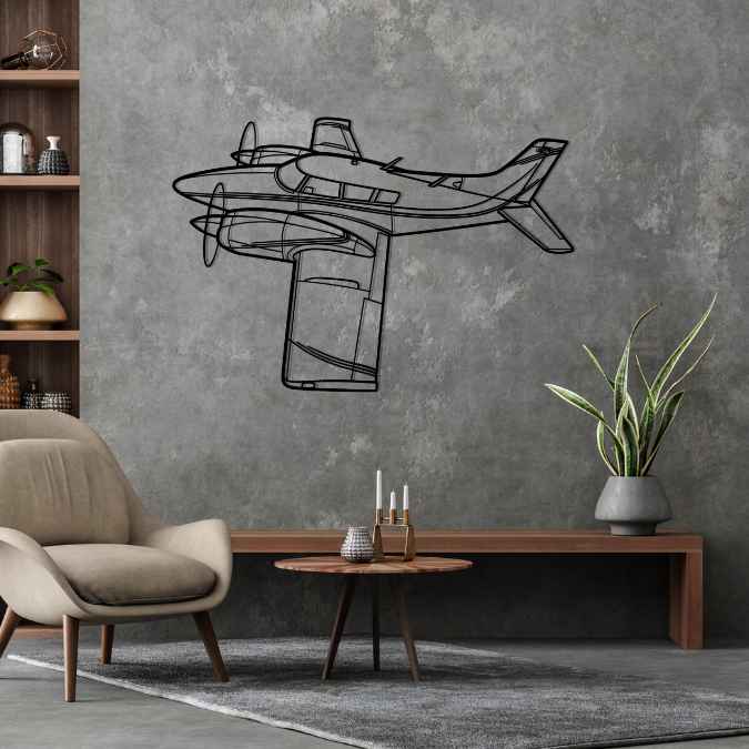Décoration murale en métal - PA-30 Twin aircraftvibes