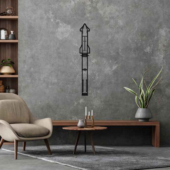 Décoration murale en métal - Starship 25