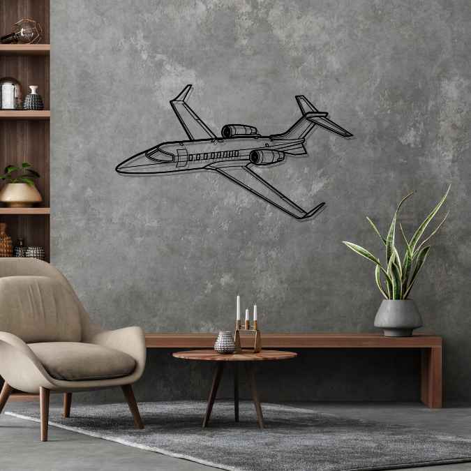 Décoration murale en métal - Learjet 45