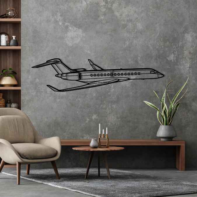 Décoration murale en métal - Global 7500 aircraftvibes