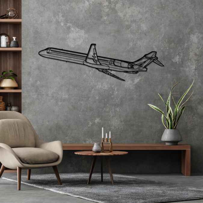 Décoration murale en métal - MD-82 Angle aircraftvibes