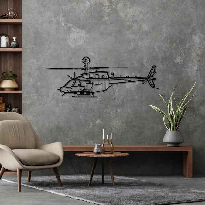 Décoration murale en métal - OH-58E Kiowa aircraftvibes