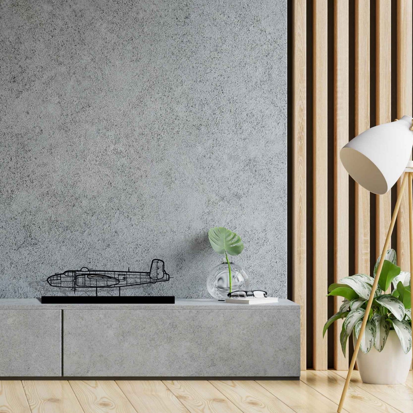 Décoration murale en métal - B25J Silhouette