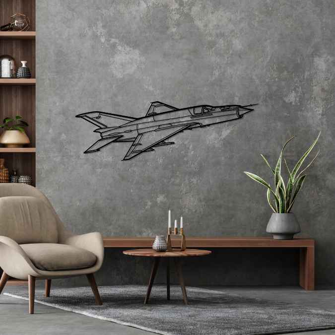 Décoration murale en métal - MiG-21 Lancer