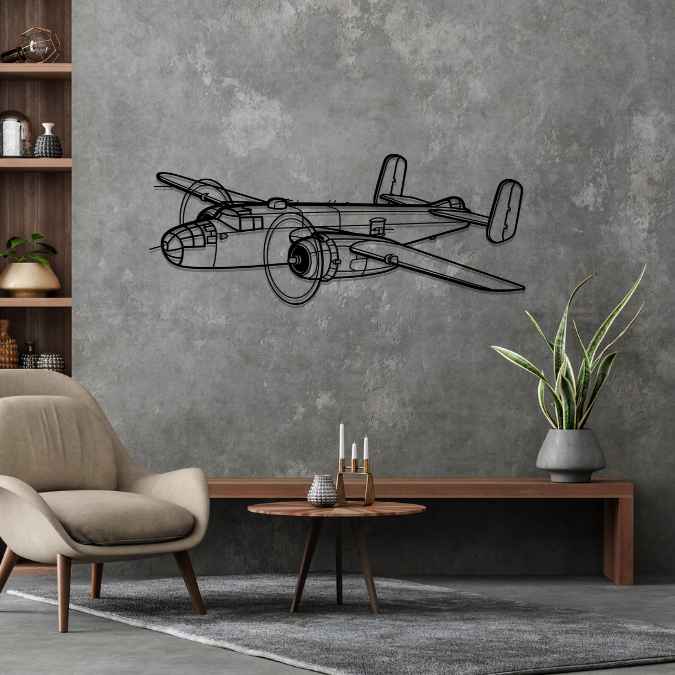 Décoration murale en métal - B-25J Angle aircraftvibes