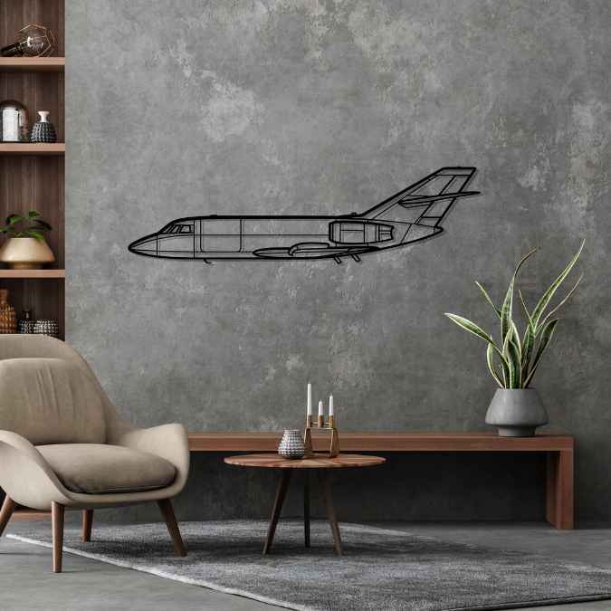 Décoration murale en métal - Falcon 20 aircraftvibes