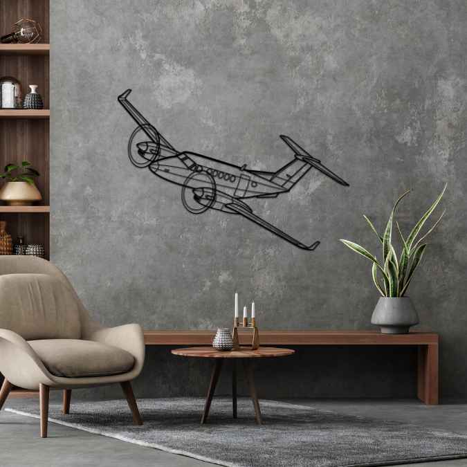 Décoration murale en métal - King Air aircraftvibes