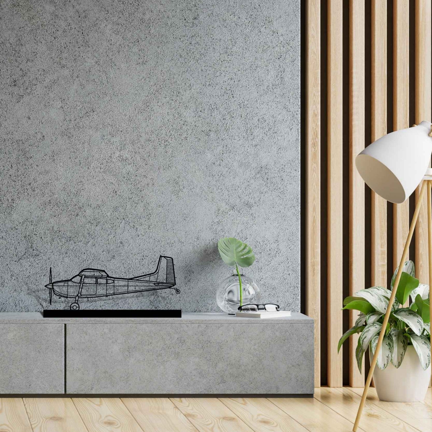 Décoration murale en métal - 180K Silhouette aircraftvibes