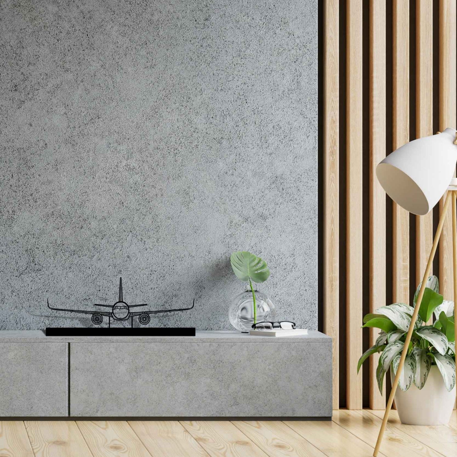 Décoration murale en métal - A321 Silhouette aircraftvibes