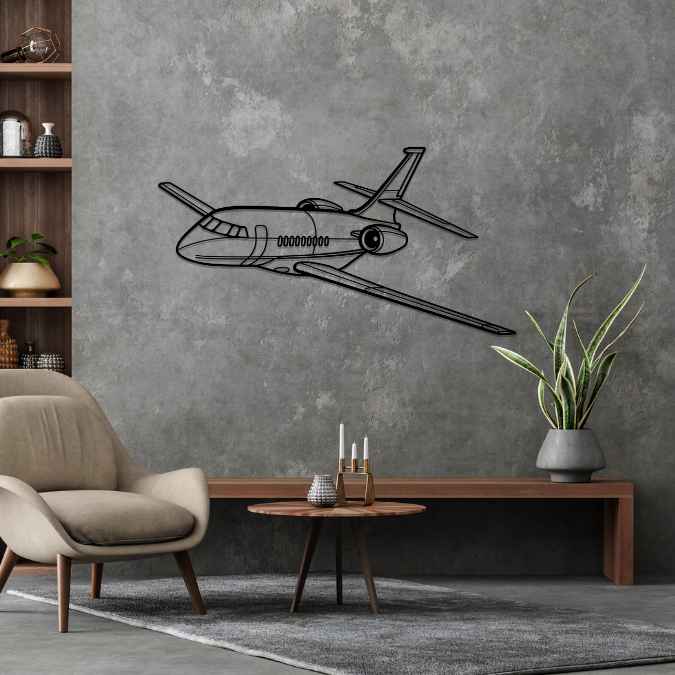 Décoration murale en métal - Falcon 2000 aircraftvibes