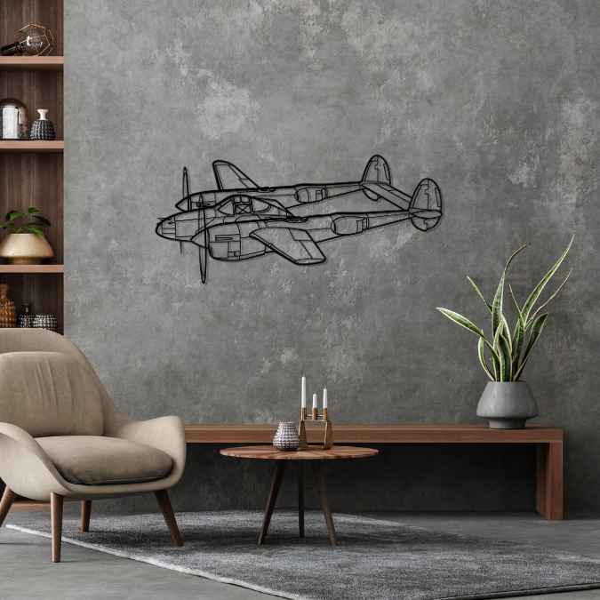 Décoration murale en métal - P-38 Lightning aircraftvibes