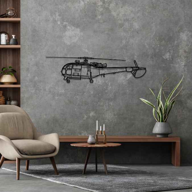 Décoration murale en métal - SA316B Alouette
