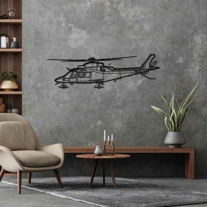 Décoration murale en métal - AW109SP Da aircraftvibes