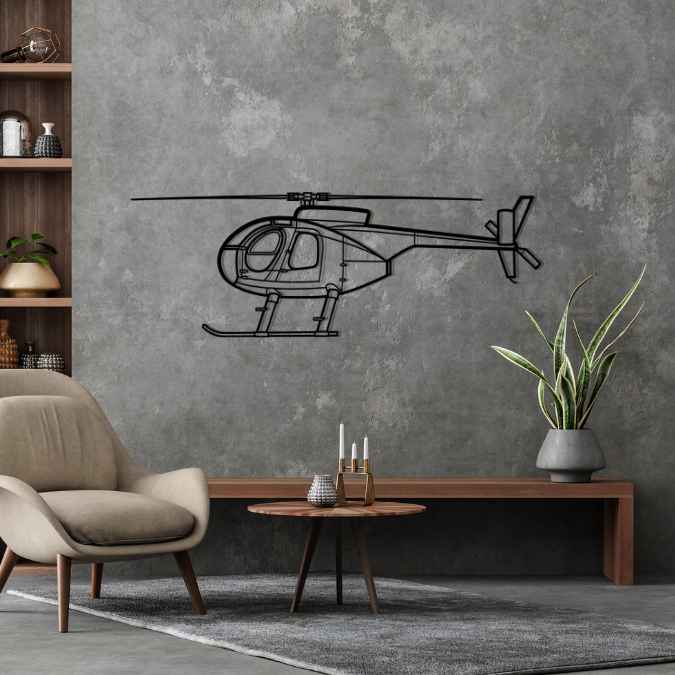 Décoration murale en métal - MD 500C aircraftvibes