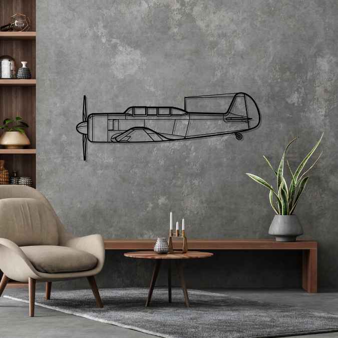 Décoration murale en métal - Yak-11 Silhouette aircraftvibes