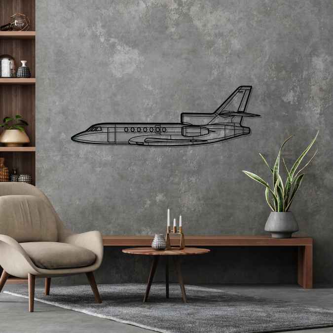 Décoration murale en métal - Falcon 50 aircraftvibes