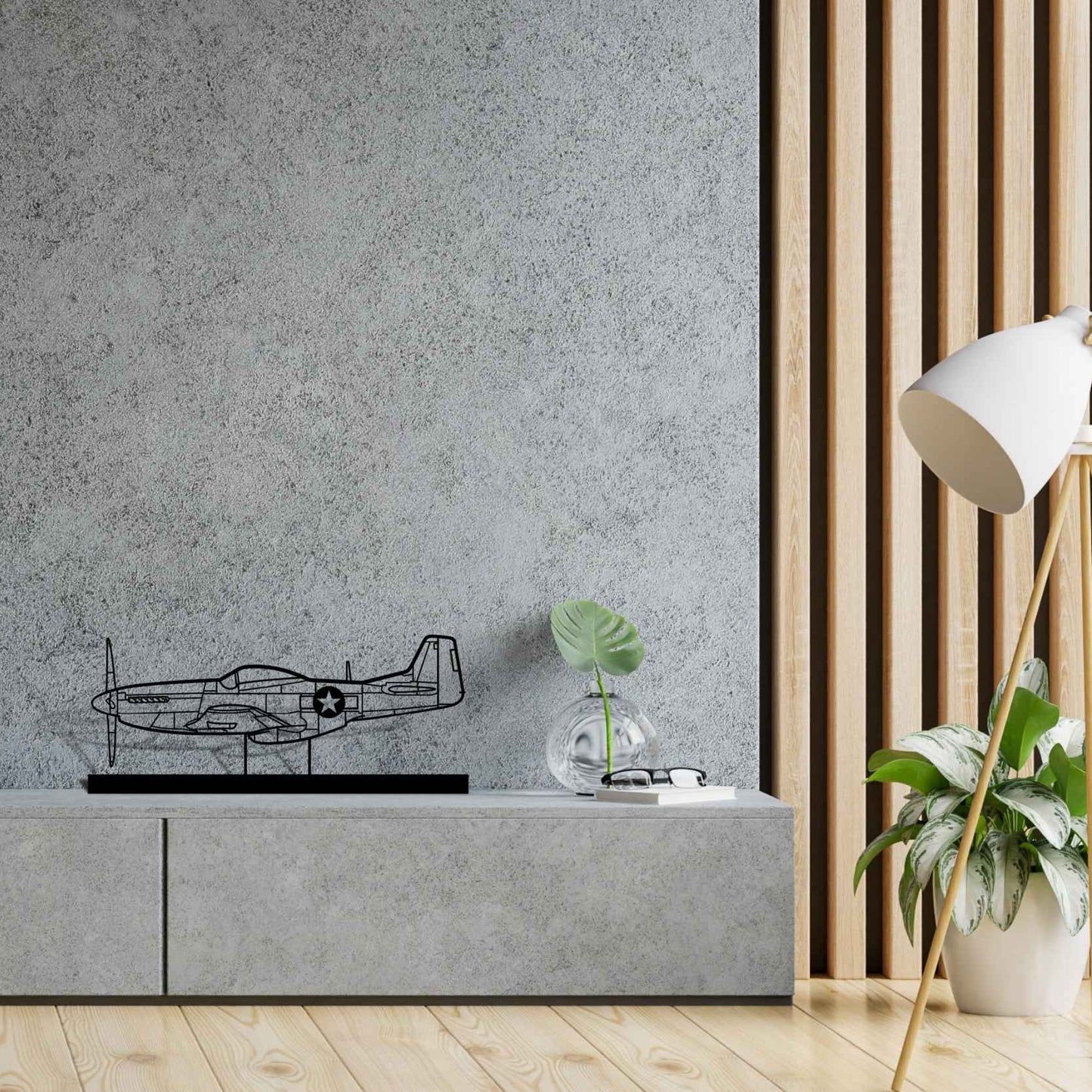 Décoration murale en métal - P-51 Mustang