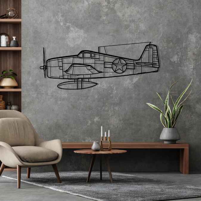 Décoration murale en métal - F6F-3 Hellcat
