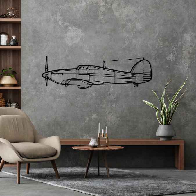 Décoration murale en métal - Hurricane Mk aircraftvibes