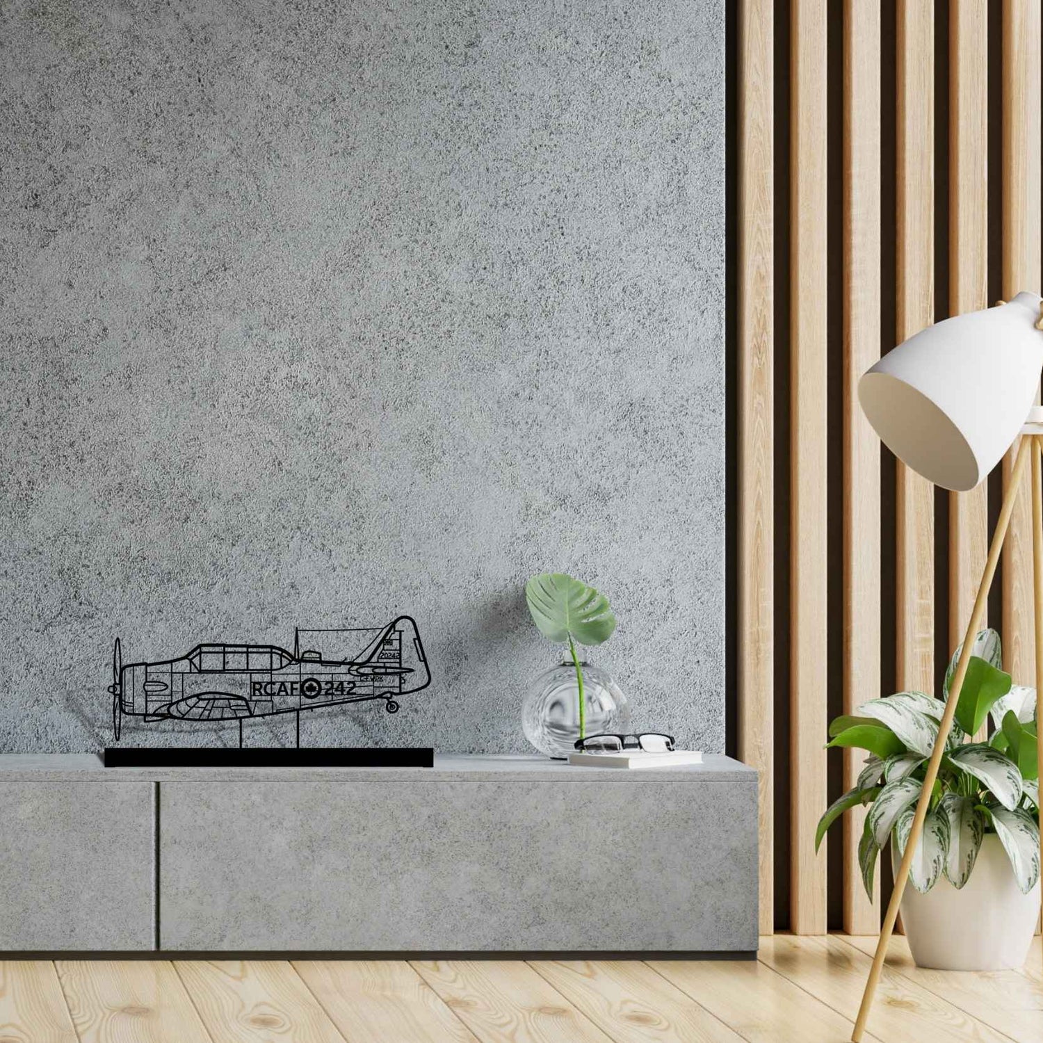 Décoration murale en métal - Harvard Silhouette aircraftvibes