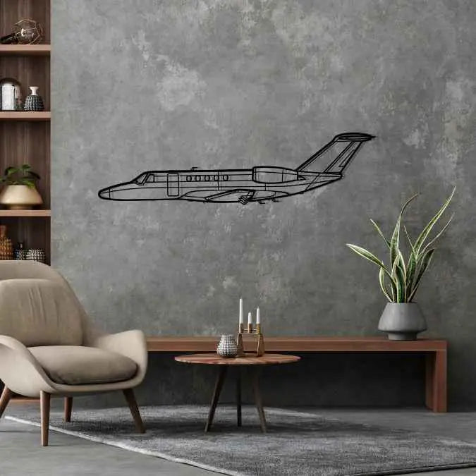 Décoration murale en métal - CJ4 Silhouette aircraftvibes